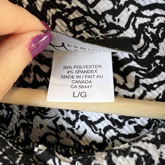 Artex Fashion Black & Yellow Lagenlook Lightweight Jacket w/Large Buttons Size L - Picture 7 of 8